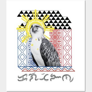 Philippine Eagle / Baybayin word Kagitingan (Bravery/Heroism) Posters and Art